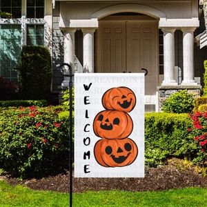 Pumpkin Welcome Garden Flag
